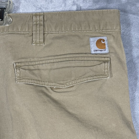 Carhartt Cargo Shorts Mens 48 Beige Relaxed Fit Heavy Duty Grunge Work 103542 - Picture 1 of 9